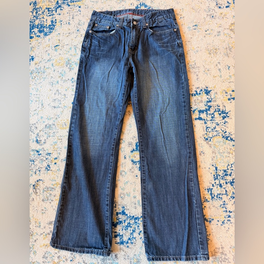 Red Camel Denim with Embellished back pockets.